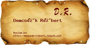 Demcsák Róbert névjegykártya