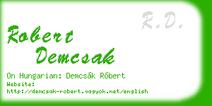 robert demcsak business card